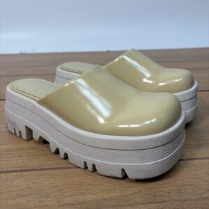 CHARLES & KEITH- Butter Yellow Rubber Clogs Size 39